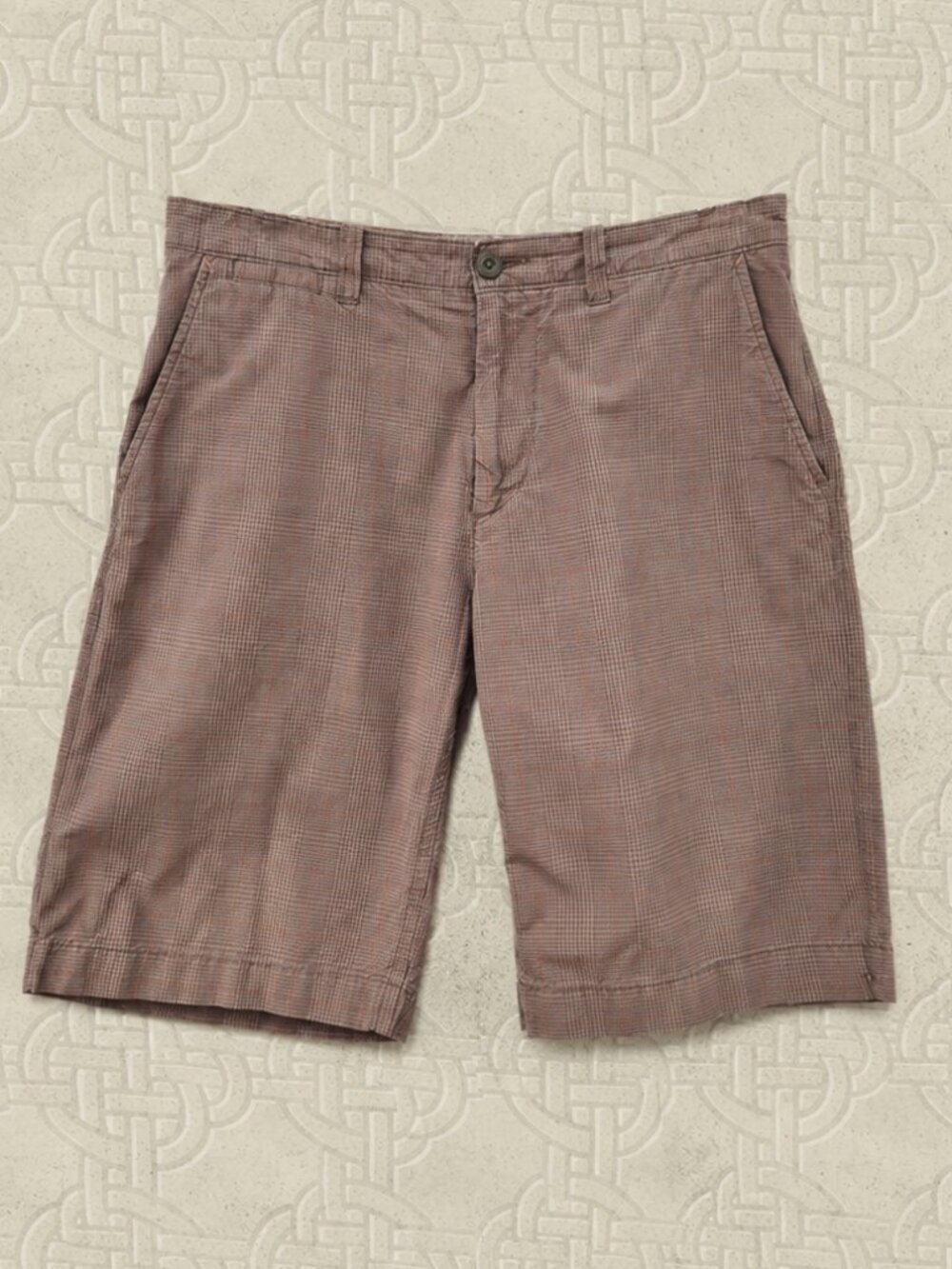 Apt 9 Men's Casual Flat Front Plaid Brown Shorts - 34